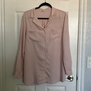 Pink button down Blouse